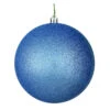 12 Inch Periwinkle Glitter Christmas Ball Ornament With Drilled Cap 1 12 Inch Periwinkle Glitter Christmas Ball Ornament With Drilled Cap -Winter Decor Hub N593029DG