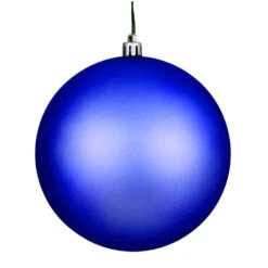 12 Inch Periwinkle Matte Christmas Ball Ornament With UV Drilled Cap