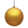 12 Inch Honey Gold Candy Round Christmas Ball Ornament Shatterproof UV -Winter Decor Hub N593037DCV