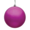 12 Inch Fuchsia Candy Round Christmas Ball Ornament Shatterproof UV -Winter Decor Hub N593070DCV