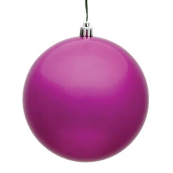 12 Inch Fuchsia Candy Round Christmas Ball Ornament Shatterproof UV