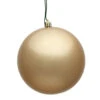 12 Inch Cafe Latte Candy Round Christmas Ball Ornament Shatterproof UV -Winter Decor Hub N593080DCV
