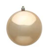 12 Inch Cafe Latte Shiny Christmas Ball Ornament With Drilled Cap -Winter Decor Hub N593080DSV