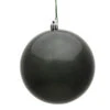 12 Inch Pewter Candy Round Christmas Ball Ornament Shatterproof UV -Winter Decor Hub N593087DCV