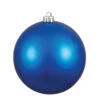 15.75 Inch Blue Matte Christmas Ball Ornament With Drilled Cap And UV Treated -Winter Decor Hub N594002DMV
