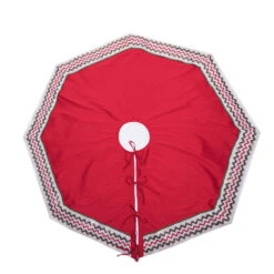 54 Inch Red Sequin Chevron Decorative Christmas Tree Skirt