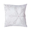 18 Inch Pure White Pearl Beaded Snowflake Luxurious Christmas Pillow