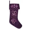 Purple Polysilk Dupioni Crystal And Sequin Romance Decorative Christmas Stocking -Winter Decor Hub QTX17282