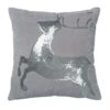 18 Inch Gray Cotton Velvet With Silver Sequin Motif Sparkling Deer Decorative Christmas Pillow 1 18 Inch Gray Cotton Velvet With Silver Sequin Motif Sparkling Deer Decorative Christmas Pillow -Winter Decor Hub QTX17491