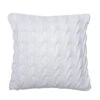 18 Inch White Hand-knit Cotton Cable Cushion Decorative Christmas Pillow 1 18 Inch White Hand-knit Cotton Cable Cushion Decorative Christmas Pillow -Winter Decor Hub QTX17591