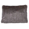 14 Inch Brown Rich Faux Fur Snow Deer Decorative Holiday Pillow