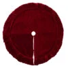 60 Inch Red Velvet With Elegant Sheen Plush Decorative Christmas Tree Skirt -Winter Decor Hub QTX17751