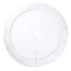60 Inch White Velvet With Elegant Sheen Plush Decorative Christmas Tree Skirt