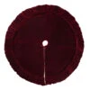 72 Inch Burgundy With Elegant Sheen Plush Wine Velvet Decorative Christmas Tree Skirt