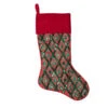 20 Inch Red And Green With Sequin Diamond Decorative Christmas Stocking -Winter Decor Hub QTX191503