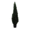 6 Foot Green Cedar Artificial Potted Christmas Tree Unlit
