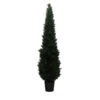 8 Foot Green Cedar Artificial Potted Christmas Tree Unlit -Winter Decor Hub TP170696