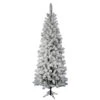 8.5 Foot Flocked Pacific Pencil Artificial Christmas Tree Unlit 1 8.5 Foot Flocked Pacific Pencil Artificial Christmas Tree Unlit -Winter Decor Hub a100380