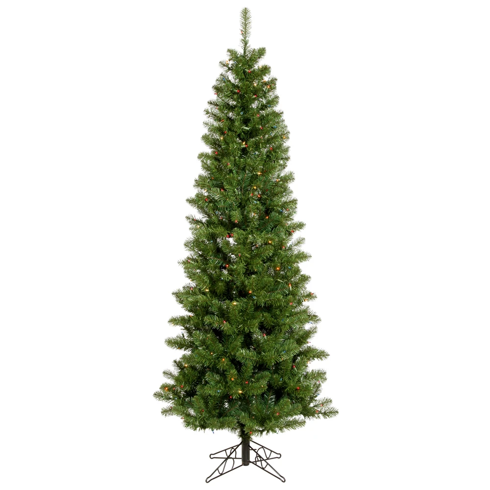 4.5 Foot Salem Pencil Pine Artificial Christmas Tree 150 DuraLit Incandescent Multi Color Mini Lights 3 4.5 Foot Salem Pencil Pine Artificial Christmas Tree 150 DuraLit Incandescent Multi Color Mini Lights