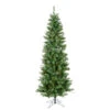 7.5 Foot Salem Pencil Pine Artificial Christmas Tree 300 DuraLit LED M5 Italian Multi Color Mini Lights -Winter Decor Hub a103077led