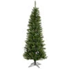 8.5 Foot Salem Pencil Pine Artificial Christmas Tree 400 LED Warm White Lights -Winter Decor Hub a103081led