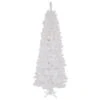 6.5 Foot White Salem Pencil Pine Artificial Christmas Tree 250 DuraLit Clear Lights -Winter Decor Hub a103266