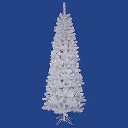 7.5 Foot White Salem Pencil Pine Artificial Christmas Tree Unlit 3 7.5 Foot White Salem Pencil Pine Artificial Christmas Tree Unlit