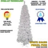 7.5 Foot White Salem Pencil Pine Lighted Artificial Christmas Tree Unlit -Winter Decor Hub a103277