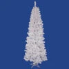 7.5 Foot White Salem Pencil Pine Artificial Christmas Tree 300 LED Multi Lights 1 7.5 Foot White Salem Pencil Pine Artificial Christmas Tree 300 LED Multi Lights -Winter Decor Hub a103277led