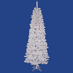 9.5 Foot White Salem Pencil Pine Artificial Christmas Tree 450 LED Warm White Lights 3 9.5 Foot White Salem Pencil Pine Artificial Christmas Tree 450 LED Warm White Lights