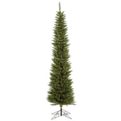 6.5 Foot Durham Pole Artificial Christmas Tree 200 DuraLit Incandescent Clear Mini Lights