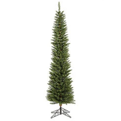 6.5 Foot Durham Pole Artificial Christmas Tree 200 DuraLit LED Italian Multi Color Mini Lights