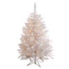 4.5 Foot Sparkle White Spruce Artificial Christmas Tree 200 LED Warm White Lights -Winter Decor Hub a104146led