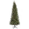 4.5 Foot Blue Albany Slim Artificial Christmas Tree 150 DuraLit Incandescent Multi Color Mini Lights 1 4.5 Foot Blue Albany Slim Artificial Christmas Tree 150 DuraLit Incandescent Multi Color Mini Lights -Winter Decor Hub a114447