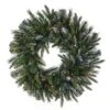 24 Inch Cashmere Wreath 50 LED Multi Lights 1 24 Inch Cashmere Wreath 50 LED Multi Lights -Winter Decor Hub a118326led