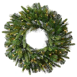 30 Inch Cashmere Artificial Christmas Wreath 50 LED Warm White Lights 3 30 Inch Cashmere Artificial Christmas Wreath 50 LED Warm White Lights