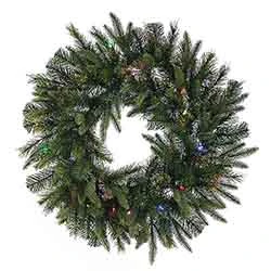 30 Inch Cashmere Wreath 50 LED Multi Lights 3 30 Inch Cashmere Wreath 50 LED Multi Lights