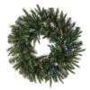 5 Foot Cashmere Artificial Christmas Wreath 200 LED Multi Lights 1 5 Foot Cashmere Artificial Christmas Wreath 200 LED Multi Lights -Winter Decor Hub a118362led