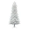 6.5 Foot Crystal White Pine Slim Artificial Christmas Tree Unlit -Winter Decor Hub a135665