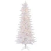 7.5 Foot Crystal White Slim Artificial Christmas Tree 500 DuraLit Multi Lights 1 7.5 Foot Crystal White Slim Artificial Christmas Tree 500 DuraLit Multi Lights -Winter Decor Hub a135677