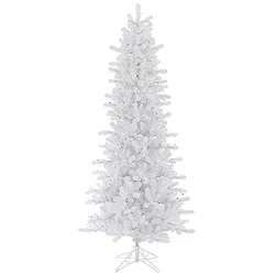 8.5 Foot Crystal White Slim Artificial Christmas Tree Unlit 3 8.5 Foot Crystal White Slim Artificial Christmas Tree Unlit