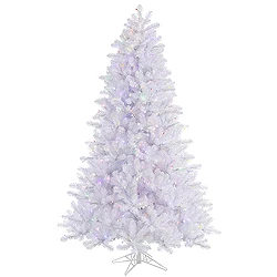 6.5 Foot Crystal White Pine Artificial Christmas Tree 550 LED Multi Lights 3 6.5 Foot Crystal White Pine Artificial Christmas Tree 550 LED Multi Lights