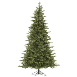 4.5 Foot Fresh Balsam Fir Artificial Christmas Tree 200 DuraLit LED M5 Italian Warm White Mini Lights