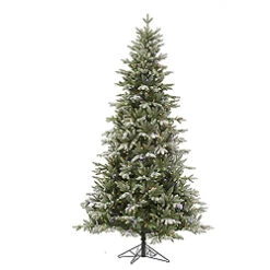 6.5 Foot Frosted Balsam Fir Artificial Christmas Tree 450 LED Multi Lights
