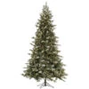 7.5 Foot Frosted Balsam Fir Artificial Christmas Tree 750 DuraLit Incandescent Clear Mini Lights -Winter Decor Hub a141676