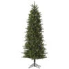 6.5 Foot Carolina Pencil Pine Artificial Christmas Tree 350 LED Multi Lights 2 6.5 Foot Carolina Pencil Pine Artificial Christmas Tree 350 LED Multi Lights -Winter Decor Hub a145967led