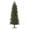 7.5 Foot Carolina Pencil Spruce Artificial Christmas Tree 450 LED Multi Lights -Winter Decor Hub a145977led