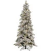 4 Foot Flocked Kodiak Artificial Christmas Tree 150 DuraLit LED M5 Italian Warm White Mini Lights With 25 G40 LED Frosted White Globe Lights 1 4 Foot Flocked Kodiak Artificial Christmas Tree 150 DuraLit LED M5 Italian Warm White Mini Lights With 25 G40 LED Frosted White Globe Lights -Winter Decor Hub a146841led