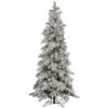 7 Foot Flocked Kodiak Spruce Artificial Christmas Tree Unlit -Winter Decor Hub a146870