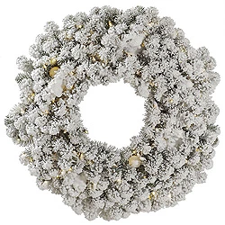 30 Inch Flocked Kodiak Wreath 100 LED Warm White Lights With 10 G40 LED Warm White Lights 3 30 Inch Flocked Kodiak Wreath 100 LED Warm White Lights With 10 G40 LED Warm White Lights